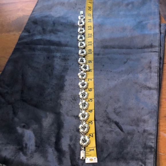 Vintage J.R.I. Sterling Silver Floral Necklace, made in Mexico - Picture 5 of 7